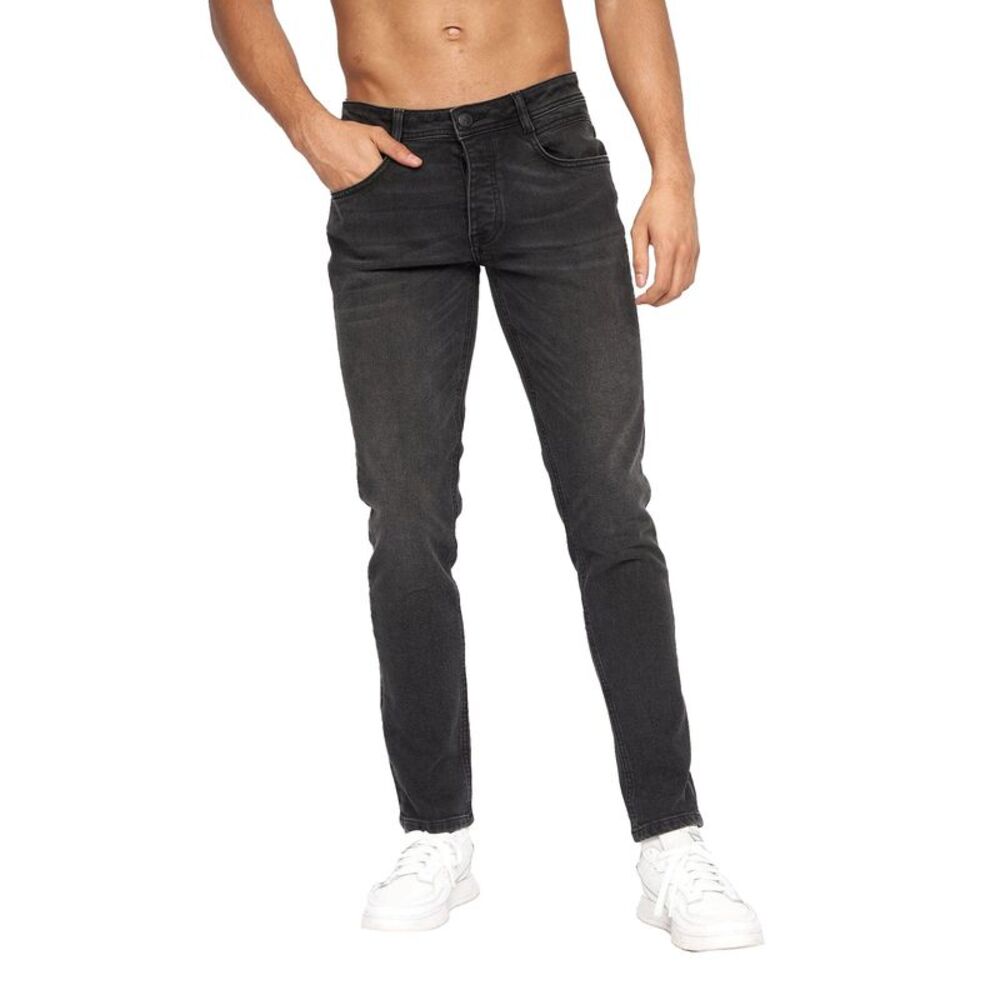 Crosshatch Mens Malcolm Slim Jeans / Black Wash